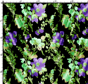 silk printed fabric flora