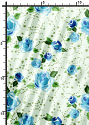 silk printed fabric gardenia