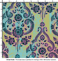 silk printed fabric wisteris design