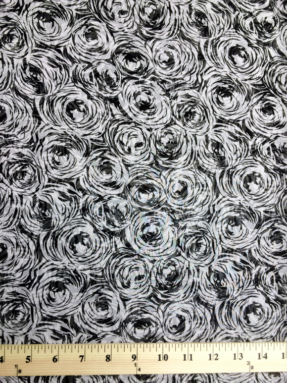 printed silk chiffon fabric, Floral print, EZ-45001-1172