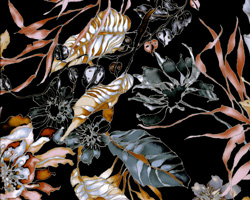 Silk Printed Fabric: Arilda