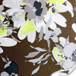 Printed Silk Charmeuse Fabric, Floral Print, EZ-21001-1130