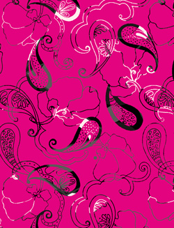 Silk Printed Fabric: Flamingo