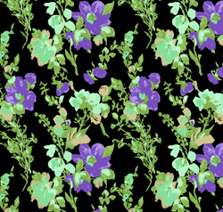 Silk Printed Fabric: Flora