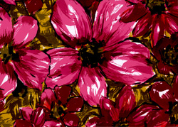 Silk Printed Fabric: Flower