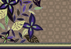 Silk Printed Fabric: Mandrake