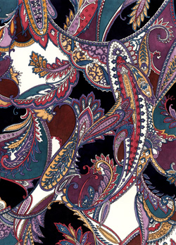 Silk Printed Fabric: Pamela