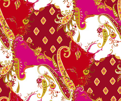 Silk Printed Fabric: Poloma