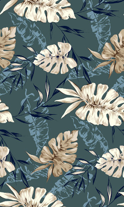 Silk Printed Fabric: Jackdaw