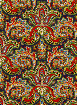 Silk Printed Fabric: Papaver