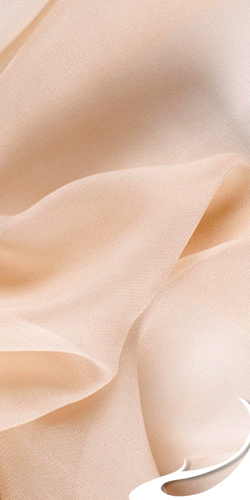 Silk Chiffon Fabric, 8mm, 44", Color 5012, Ivory Color By The Yard