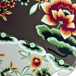 Printed Silk Charmeuse Fabric, Floral Print, EZ-20001-0824-2