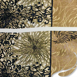 Printed Silk Charmeuse Fabric, Conversational Print, EZ-20401-0833