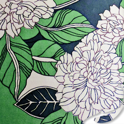 Printed Silk Charmeuse Fabric, Floral Print, EZ-21001-0873, 19mm, 55"