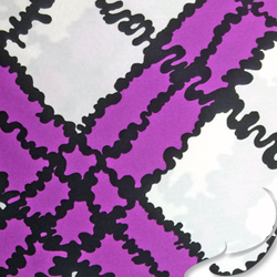 Printed Silk charmeuse Fabric, Geometric Print, EZ-21001-1112-1