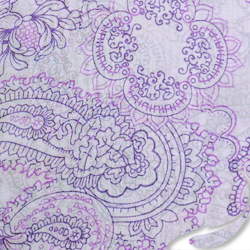 Printed Silk Chiffon Fabric, Paisleys Print, EZ-40001-0815-1