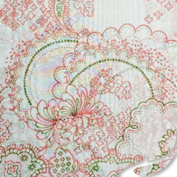 Printed Silk Chiffon Fabric, Paisleys Print, EZ-40001-0815-2