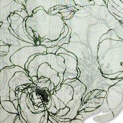 Printed Silk Chiffon Fabric, Floral Print, EZ-40001-0816