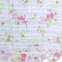 Printed Silk Chiffon Fabric, Floral Print, EZ-40001-0820