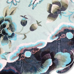 Printed Silk Chiffon Fabric, Floral Print, EZ-40001-0824