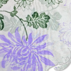 Printed Silk Chiffon Fabric, Floral Print, EZ-40001-0825
