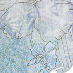 Printed Silk Chiffon Fabric, Floral Print, EZ-45001-0856, 8mm, 55"