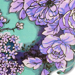Printed Silk Chiffon Fabric, Floral Print, EZ-45001-0880, 8mm, 55"