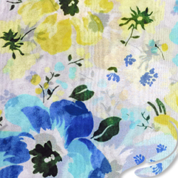 Printed Silk chiffon Fabric, Floral Print, EZ-45001-1168-2