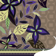 Silk Printed Fabric: Mandrake