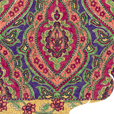 Silk Printed Fabric: Queenanne