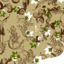 Silk Printed Fabric: Arborea