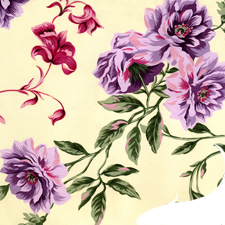 Silk Printed Fabric: Hepatica