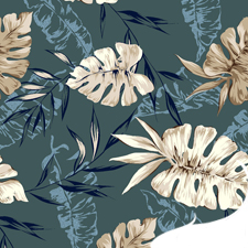 Silk Printed Fabric: Jackdaw