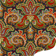 Silk Printed Fabric: Papaver