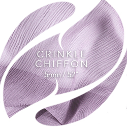 Silk Crinkle Chiffon Fabric, 5mm, 52"