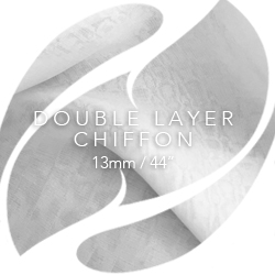 Silk Double Layer Chiffon Fabric, 13mm, 44"