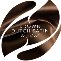 Silk Duchess Satin, 35mm, 55", Brown Color