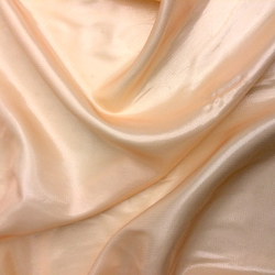 Silk Transparent Metallic Mini Pique Fabric, 19mm, 44", Peach Whip Color