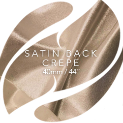 Silk Satin Back Crepe Fabric, 40mm, 44"