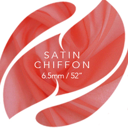 Silk Satin Chiffon Fabric, 6.5mm, 52"