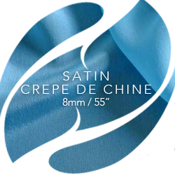 Silk Satin Crepe de Chine Fabric (CDC), 8mm, 55"