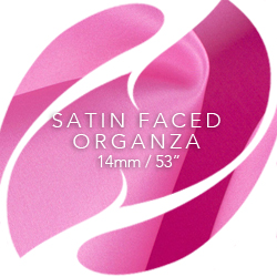 Silk Satin Faced Organza Fabric, 14mm, 53"
