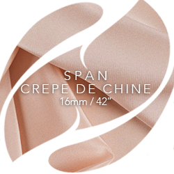 Silk Span Crepe de Chine Fabric, 16mm, 42"