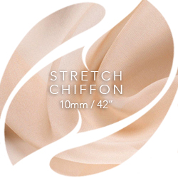 Silk Span Chiffon Fabric, 10mm, 42"