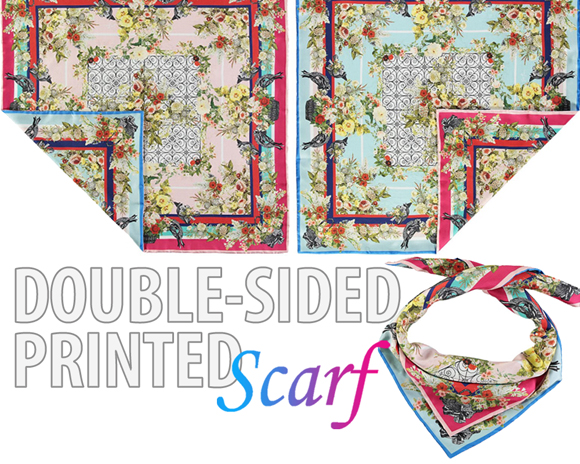 double sided printed silk scarf manufacturer