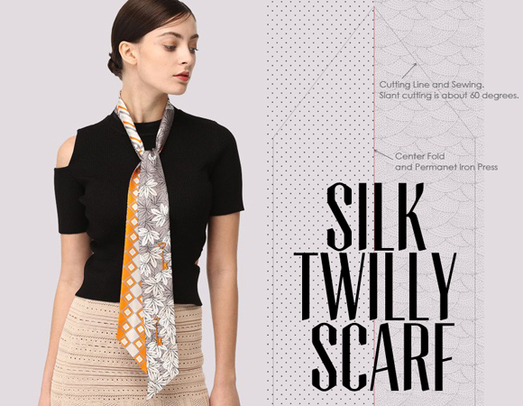 silk twilly scarf manufacturer